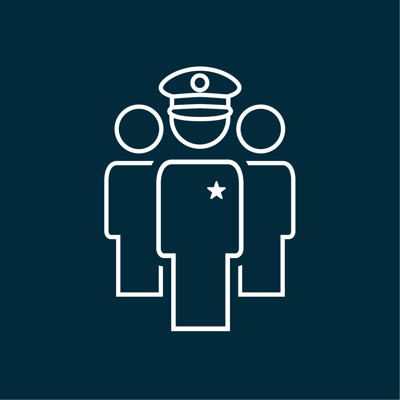 Navy leadership icon of a group of people with a leader in front, representing leadership, teamwork, and career opportunities in Navy healthcare.